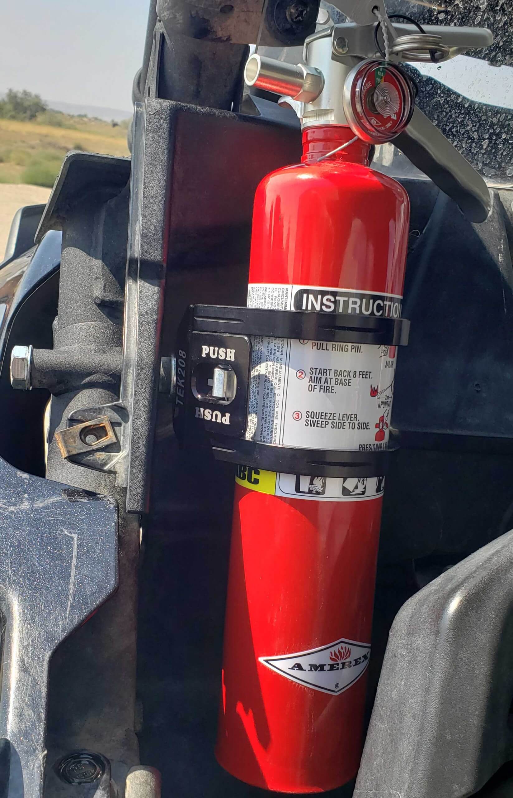 Tek208 X3 Fire Extinguisher mount install1