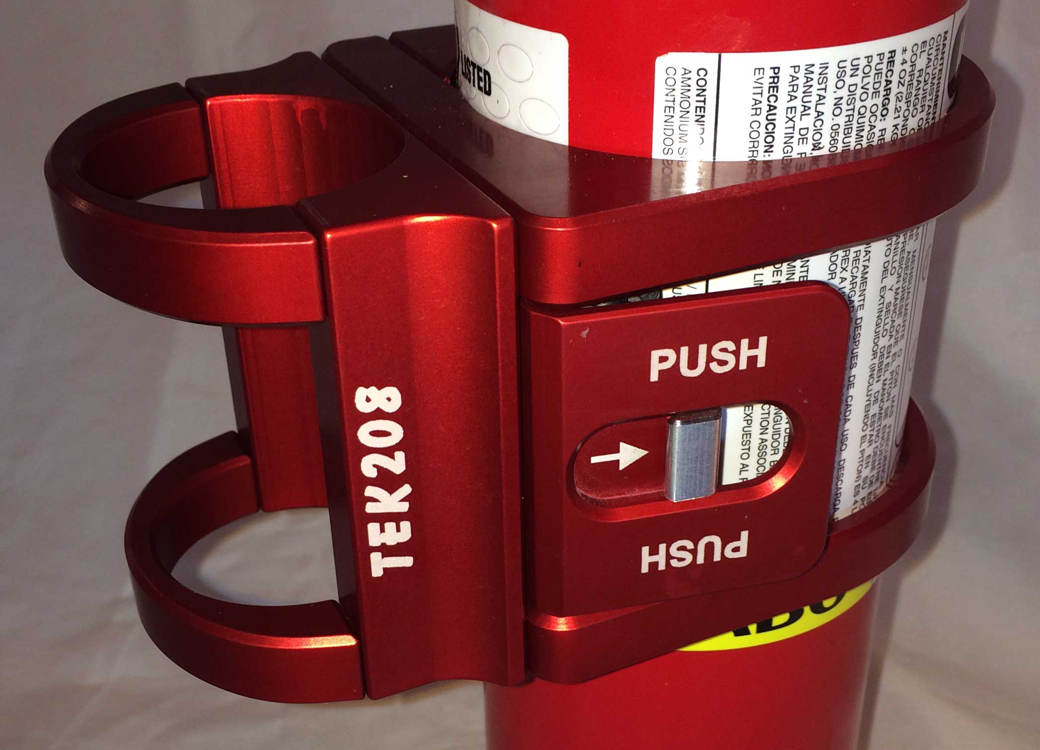 Car UTV Roll Bar Fire Extinguisher Holder Bracket Red For Jeep Wrangler JK SU - Foto 5